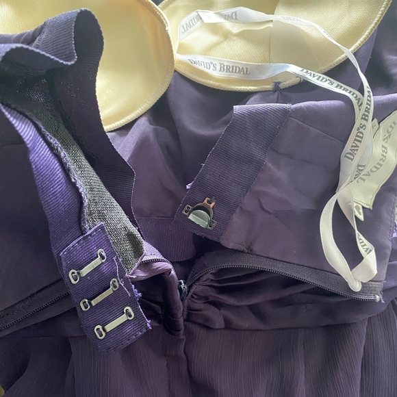 “Lapis” Purple David’s Bridal, Strapless Bridesmaid Dress, Size 0 - Picture 12 of 14